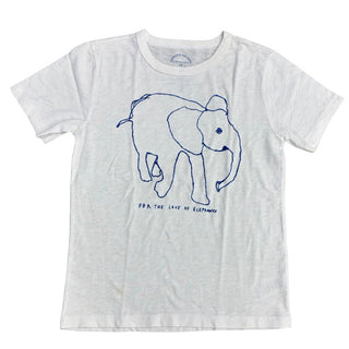 Crewcuts White w/blue Elephant tshirt, 10 years