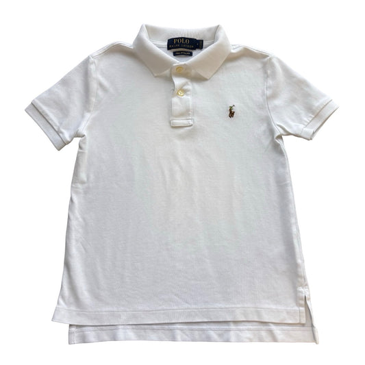 Ralph Lauren White collared tshirt, 6 Years