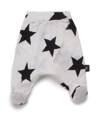Nununu Star footed baggy pants white new with tags, Newborn