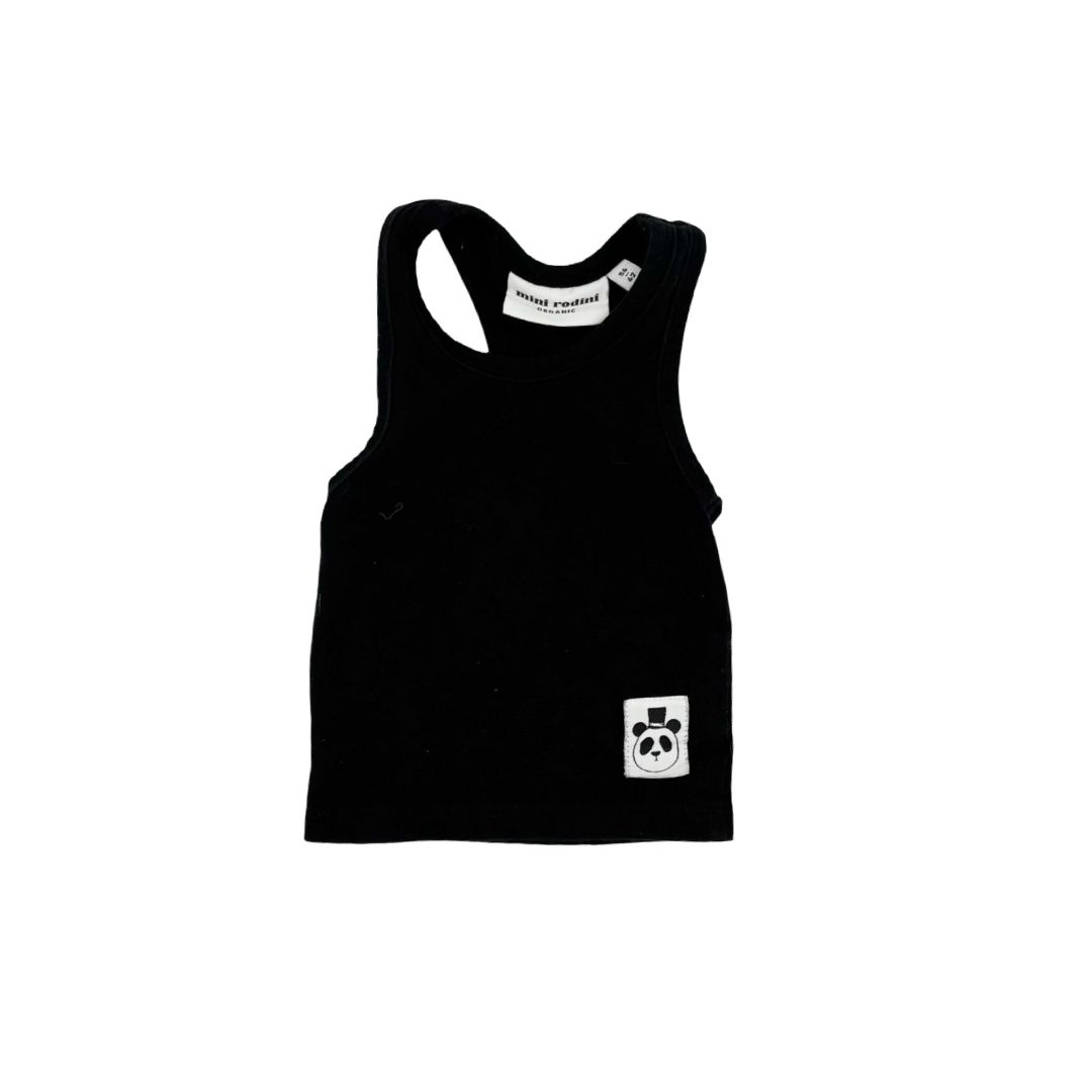 Mini Rodini black tank top, 3-6 months