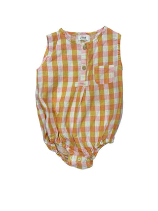 Oeuf Plaid romper, 12-18 months