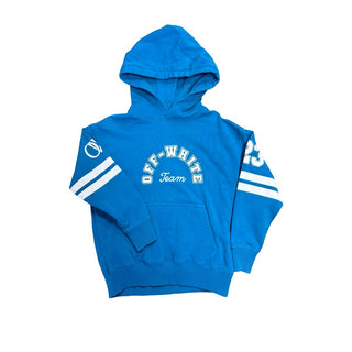 Off White Kids Blue Team Hooded Sweatshirt, 6 years