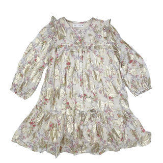 Zara gold floral dress, 8 years