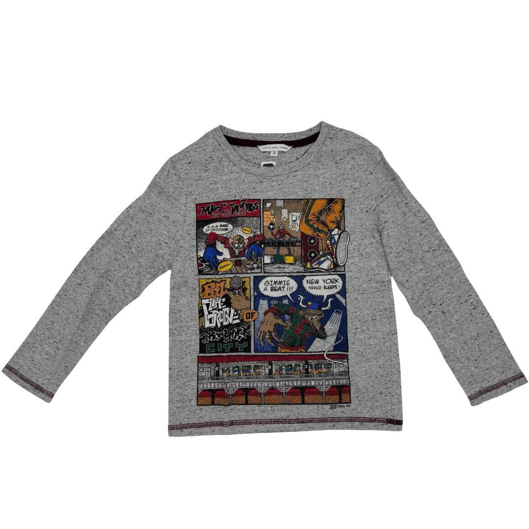 Marc Jacobs grey comic strip long sleeve, 6 years