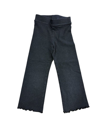 Jax + Lennon Black Lettuce-Hem Pants, 3-4 years