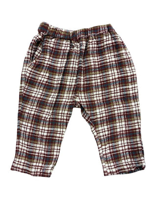 Rylee + Cru Maroon Plaid Pants, 18-24 months
