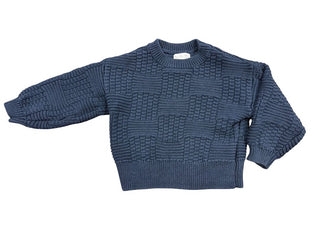 Rylee + Cru Deep Blue Knit Sweater, 18-24 months