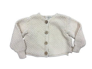 1+ In the Family Cream Knit Cardigan , 3 months