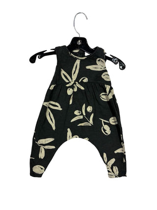 1 + in the family Black Romper With Leaf Pattern, 9 months