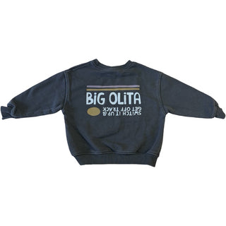 Zara Distressed black Big Olita sweatshirt, 18-24 months