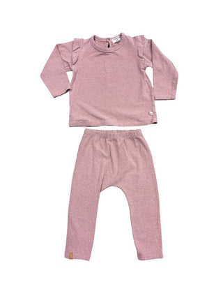 1+ in the Family Dusty Pink Longsleeve and Legging Set, 24 months