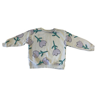 Zara Purple tulip sweatshirt, 12-18 months