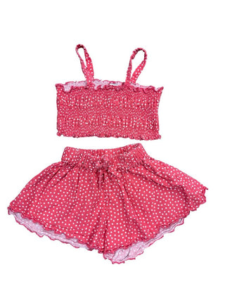 Bebe Organic Coral Pink and Polka Dot Set, 3 year