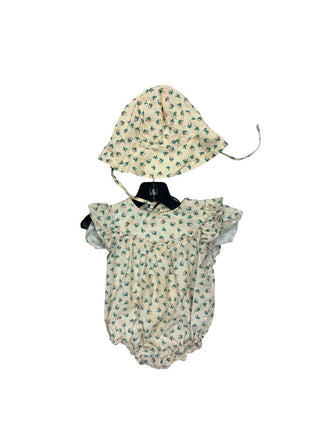 Konges Slojd Floral romper with hat, 9 months