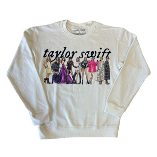 Official Taylor Swift merchandise White Taylor Swift Era’s crewneck sweathshirt, Women’s medium