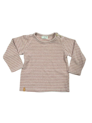 1+ in the family Dusty Rose and Cream Stripe Longsleeve, 18 months