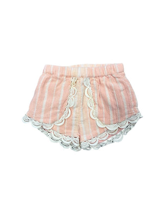 Louise Misha Pink and Cream Pinstripe with Embroidered Details, 9 months