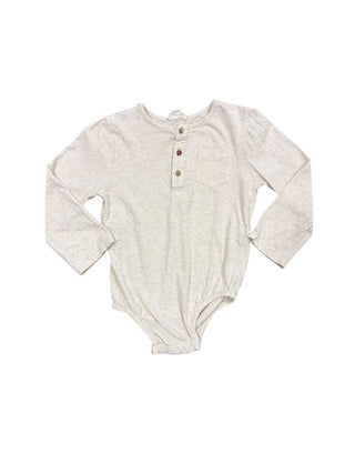 Louise Misha Oatmeal Henley Bodysuit, 3 years