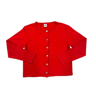 Petite Bateau Red button up sweater, 10 years