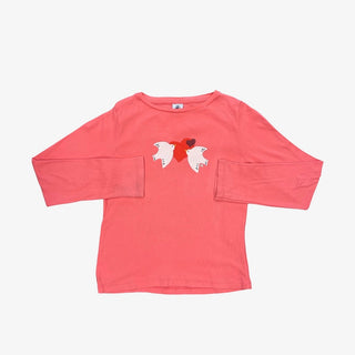 Petit Bateau Coral longsleeve with dove graphics, 8 years
