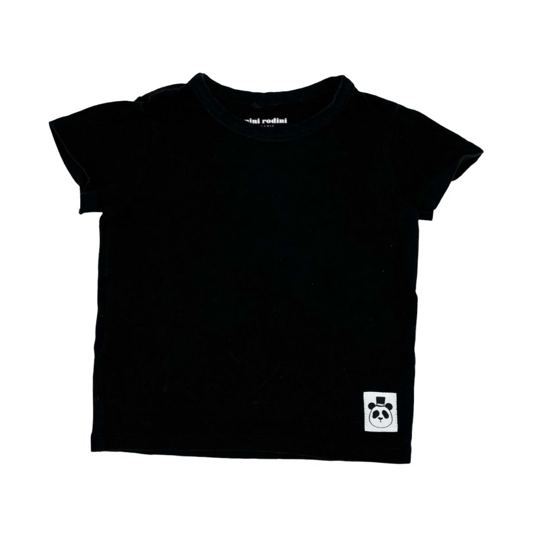 Mini Rodini black tshirt, 12-24 months