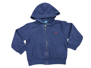 Polo Ralph Lauren Navy Zip Up Hooded Sweatshirt , 3 years