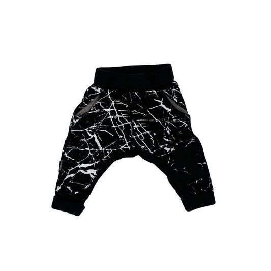 Blue Banana black marble sweatpants, 3 months