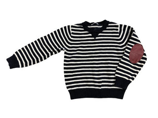 Jacadi Navy and White Knit Sweatshirt, 4 years