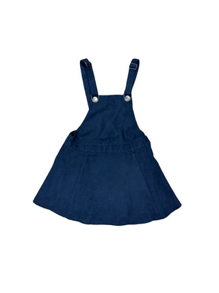 United Colors of Benetton Navy Sueded-Feel Pinafore Dress, 6-7 years