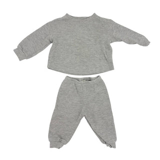 Mikki Rae grey waffle set, 3-6 months