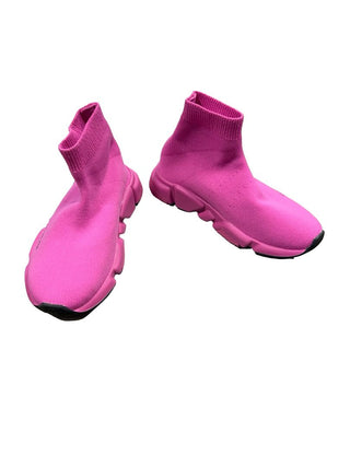 Balenciaga Pink Knit Sneakers with Black Rubber Sole - New in box, 27-28 EU