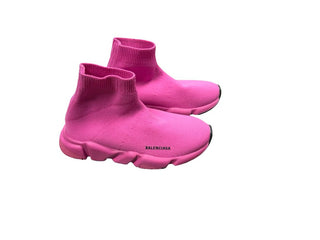 Balenciaga Pink Knit Sneakers with Black Rubber Sole - New in box, 27-28 EU