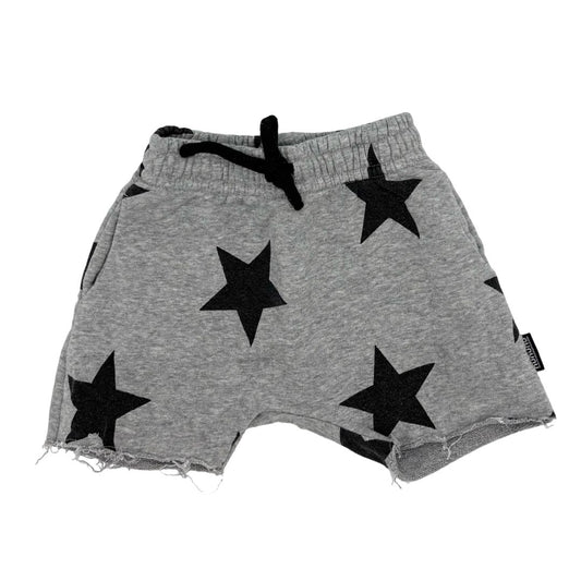 Nununu grey star shorts, 2-3 years