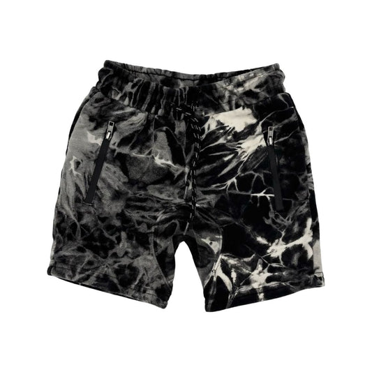 Tiny Whales black/grey shorts, 2 years