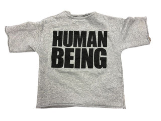 Nununu Human Being Grey Sweatshirt with Graphic on the Back, 4-5 years