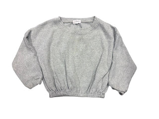 Simple Littles Grey Rib Knit Sweatshirt, 6-12 months
