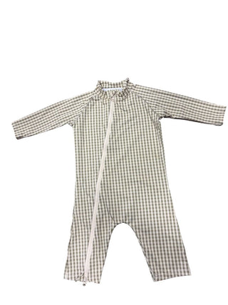 Stonz Green Gingham One Piece Swimsuit, 0-6 months
