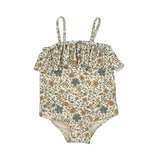 Rylee + Cru new with tags floral swim suit, 6-12 months