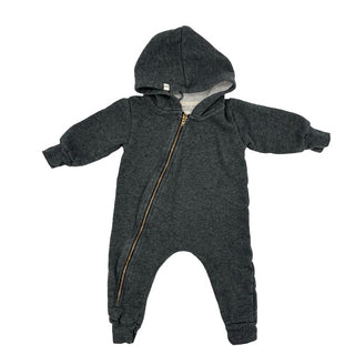 Mini Mioche steel grey biker romper, 0-3 months