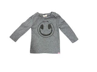 Appaman Grey Longsleeve with Headphone Smiley Graphic, 12-18 months
