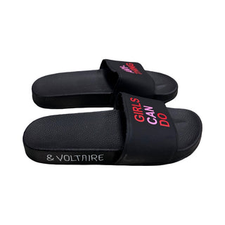 Zadig & Voltaire Black Girls Can Do Anything Slides, Euro 35