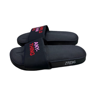 Zadig & Voltaire Black Girls Can Do Anything Slides, Euro 35