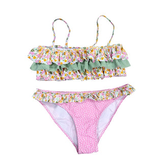 Ysabel Mora Green/pink floral pattern bikini, 12 years