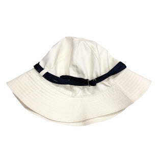 Hermes Cream w/navy belt bucket hat, 57 cm