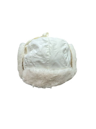 Jacadi White Trapper Furry Hat, 6 months