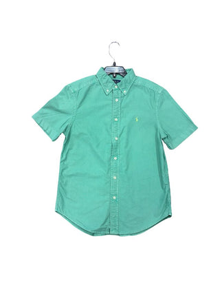 Polo Ralph Lauren  Green Button Down Short Sleeved Shirt, 10-12 years