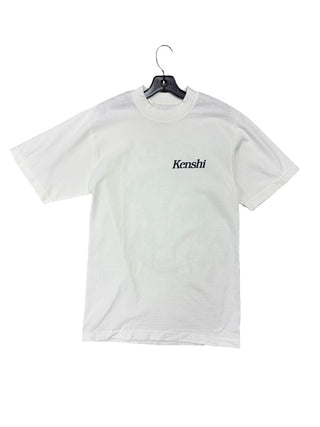 Kenshi White Tee with Graphics on Front and Back, XS Adult