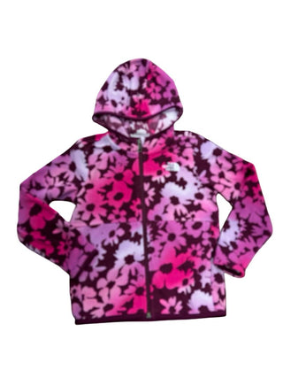 The North Face Purple and Pink Floral Fleece Zip Up, 5 years