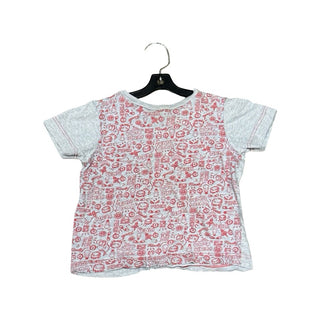Fendi Grey and Red Graphic Tee, 4 years