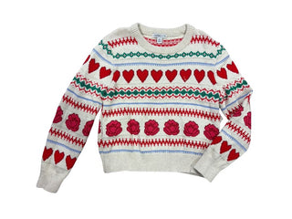 Crewcuts Jacquard Knit Sweater with Hearts and Patterns, 6-7 years